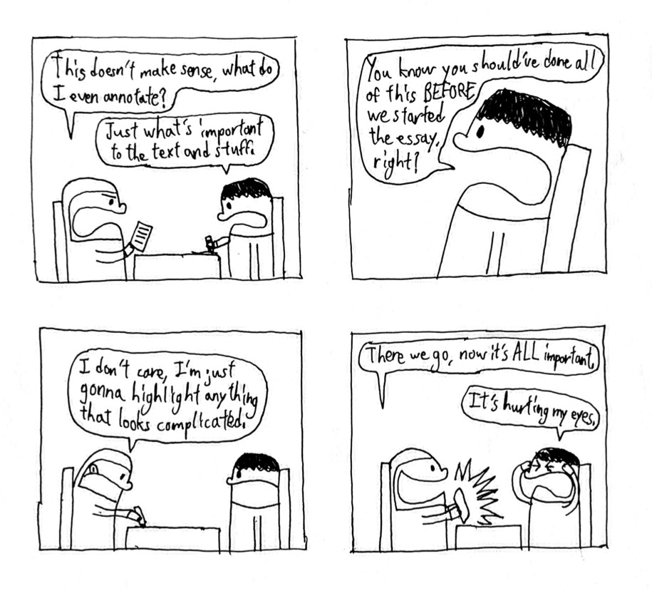 Notes in the margin